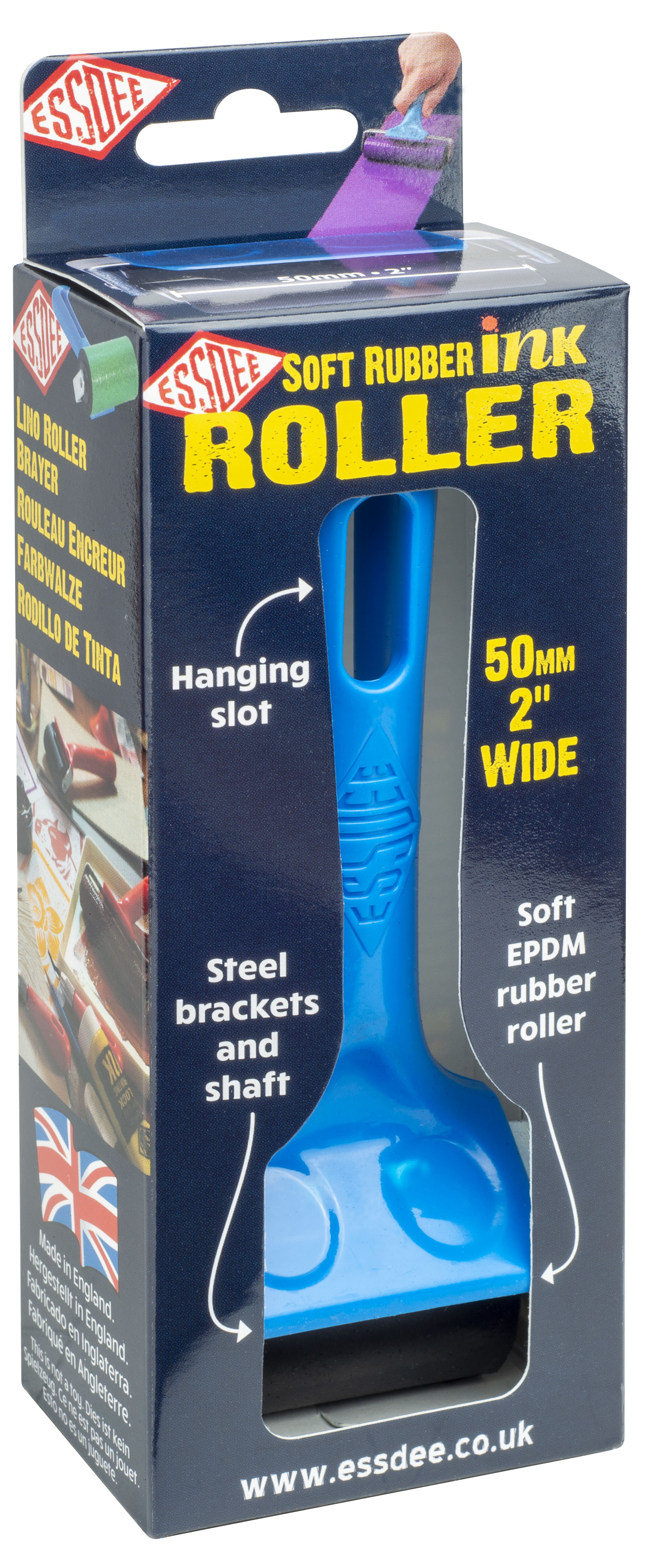 Váleček na linoryt, gumový 7,5 cm soft, ESSDEE