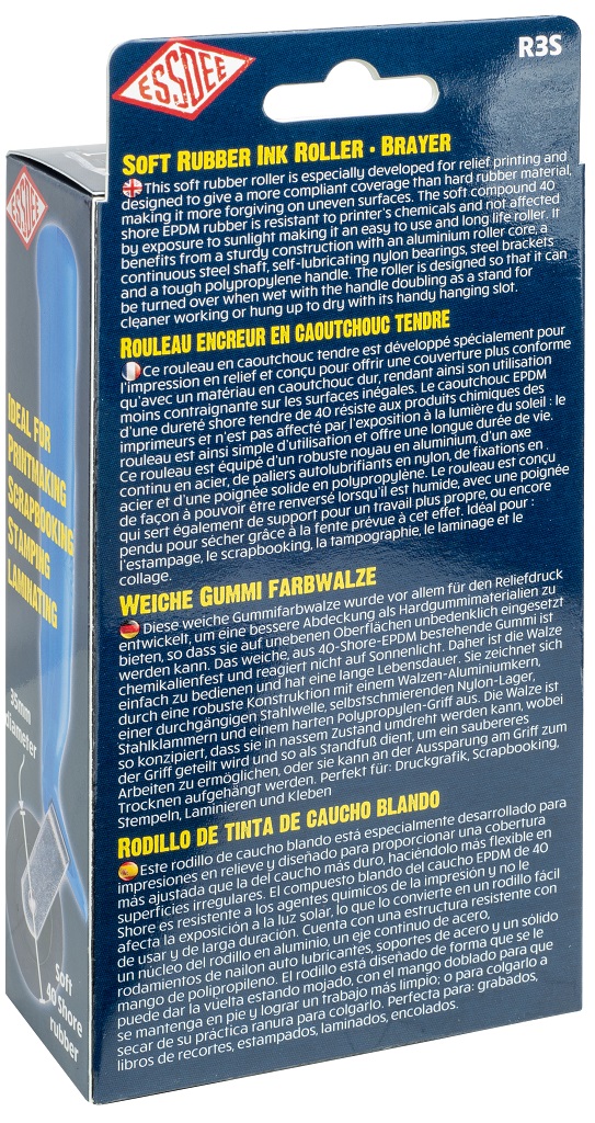 Váleček na linoryt, gumový 10 cm soft, ESSDEE
