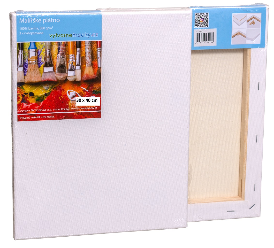 Malířské plátno 30x40 cm, 380 g/m2