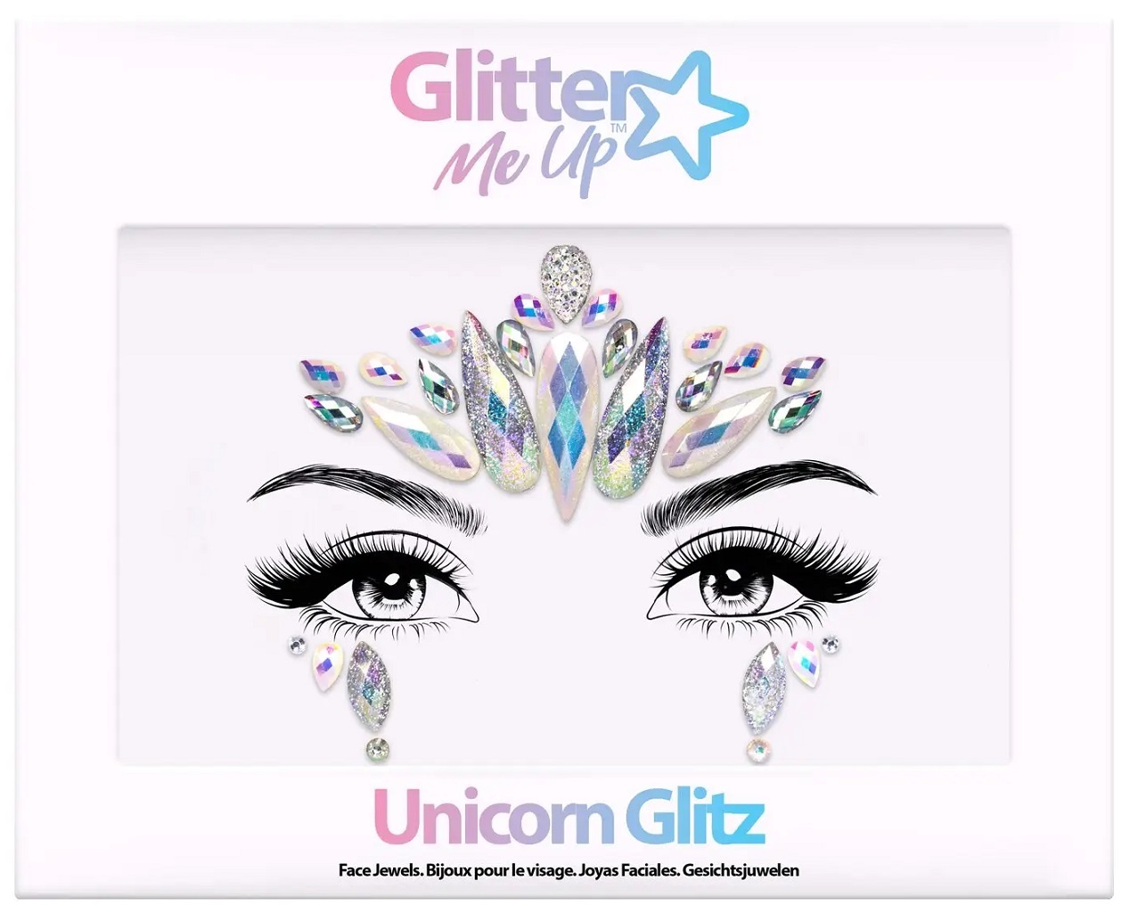 Samolepicí kamínky na obličej - Unicorn Glitz