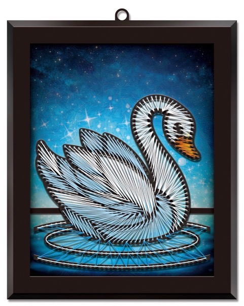 Vyplétaný obrázek-labuť