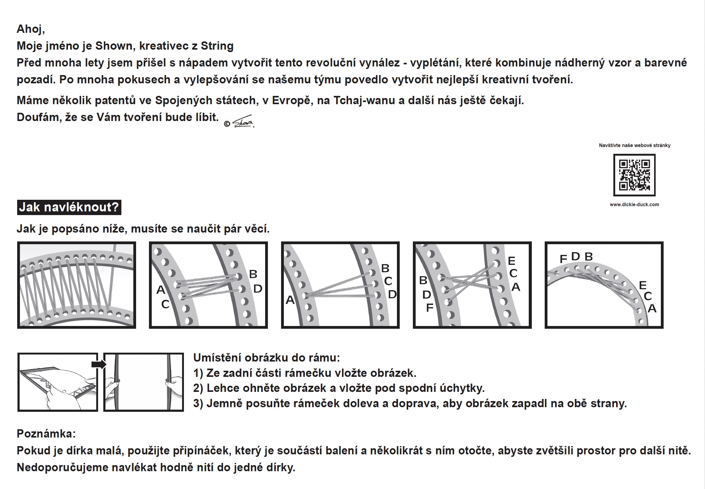 Vyplétaný obrázek-labuť