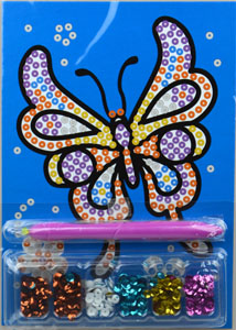 Flitrový obrázek - A5, motýl