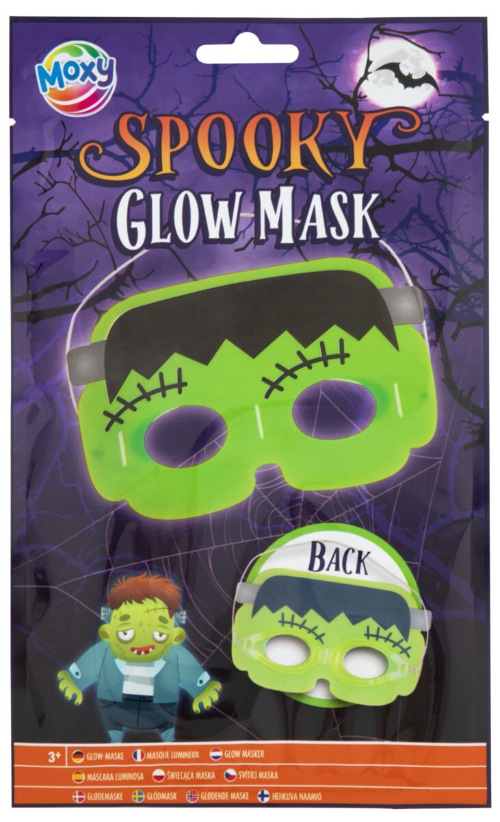 Svítící Halloweenská maska - Frankenstein