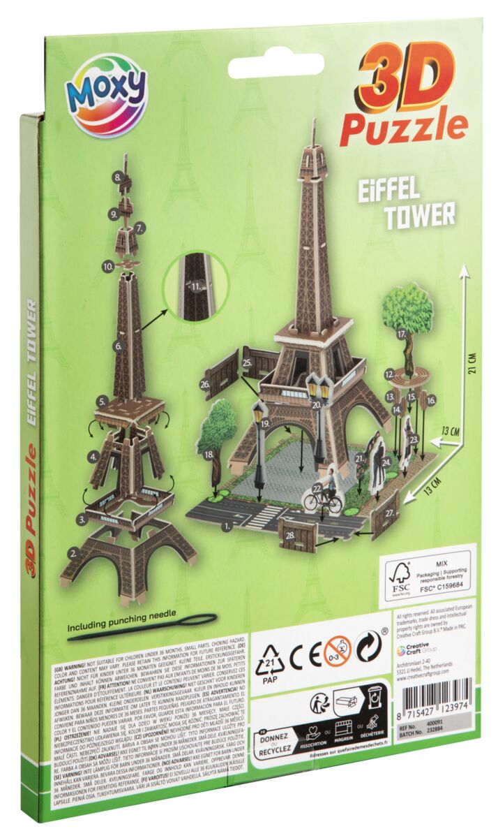 Papírové 3D puzzle - Eiffelova věž