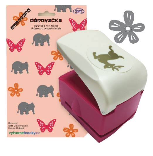 Děrovačky s embosing efektem - kytka