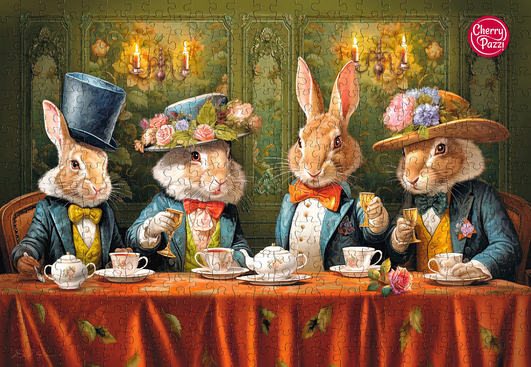 Puzzle 500d. Cherry Pazzi Elegantní králíčí párty