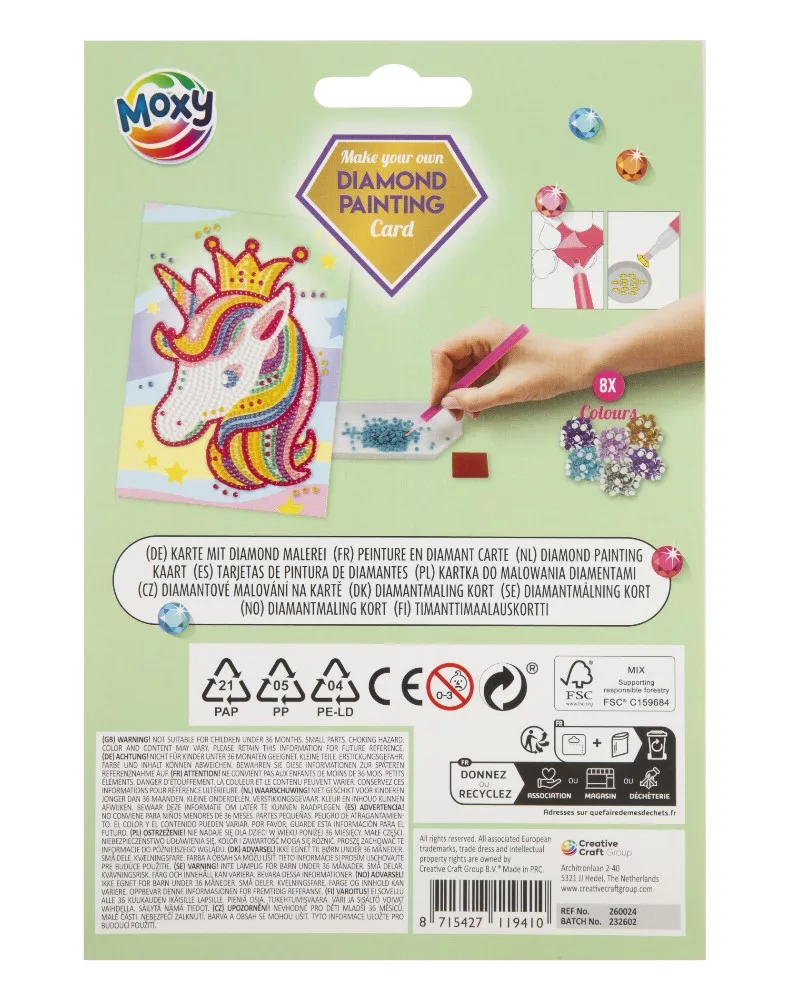 Diamantové přáníčko-jednorožec