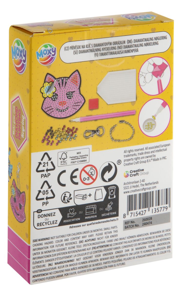 Diamantový přívěsek pro děti-kočka