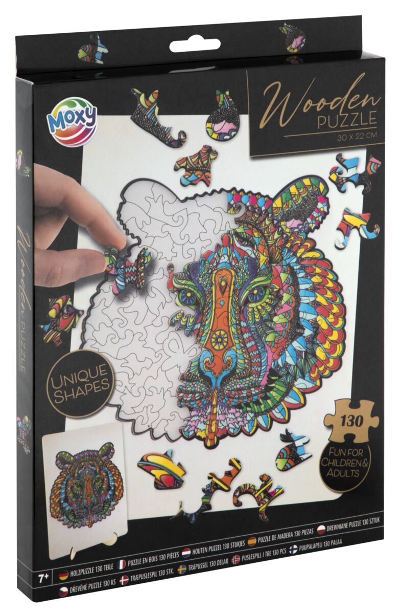 Dřevěné puzzle 130 dílků- Tygr