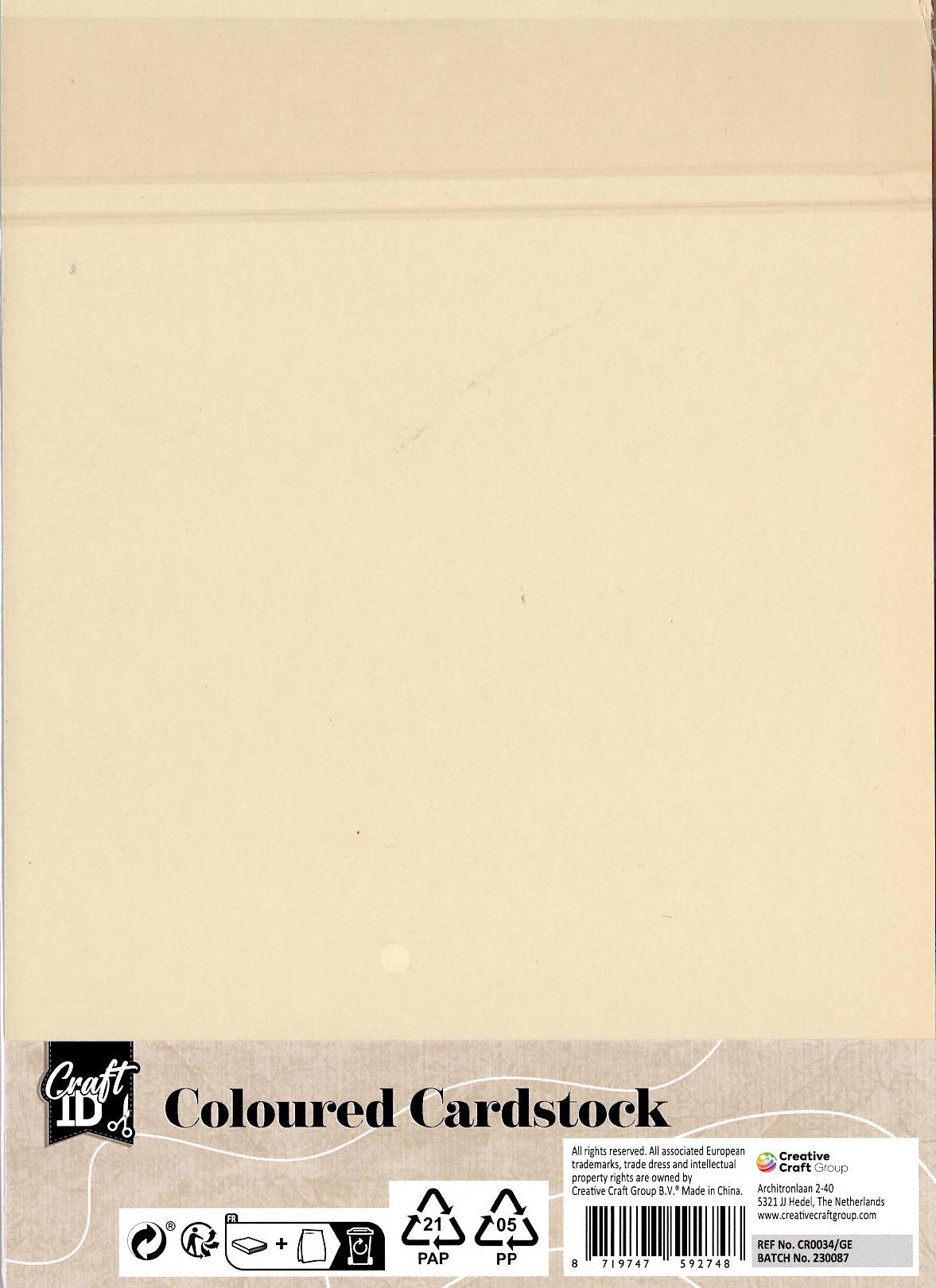 Barevný papír A5, 220g/m2 - 25 listů pastelové barvy