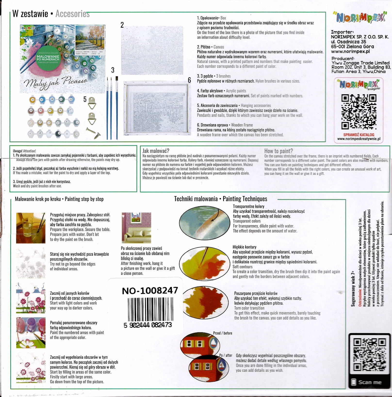 Malování podle čísel na plátno 20 x 20 cm - princezna a jednorožec