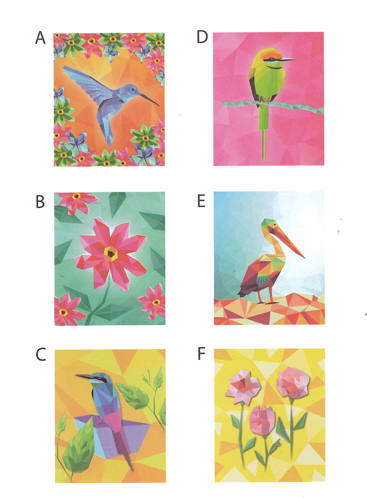 Kniha samolepek podle čísel - kolibřík, květina, brouk,...