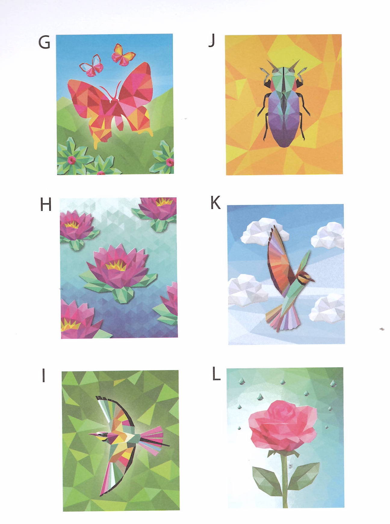 Kniha samolepek podle čísel - kolibřík, květina, brouk,...