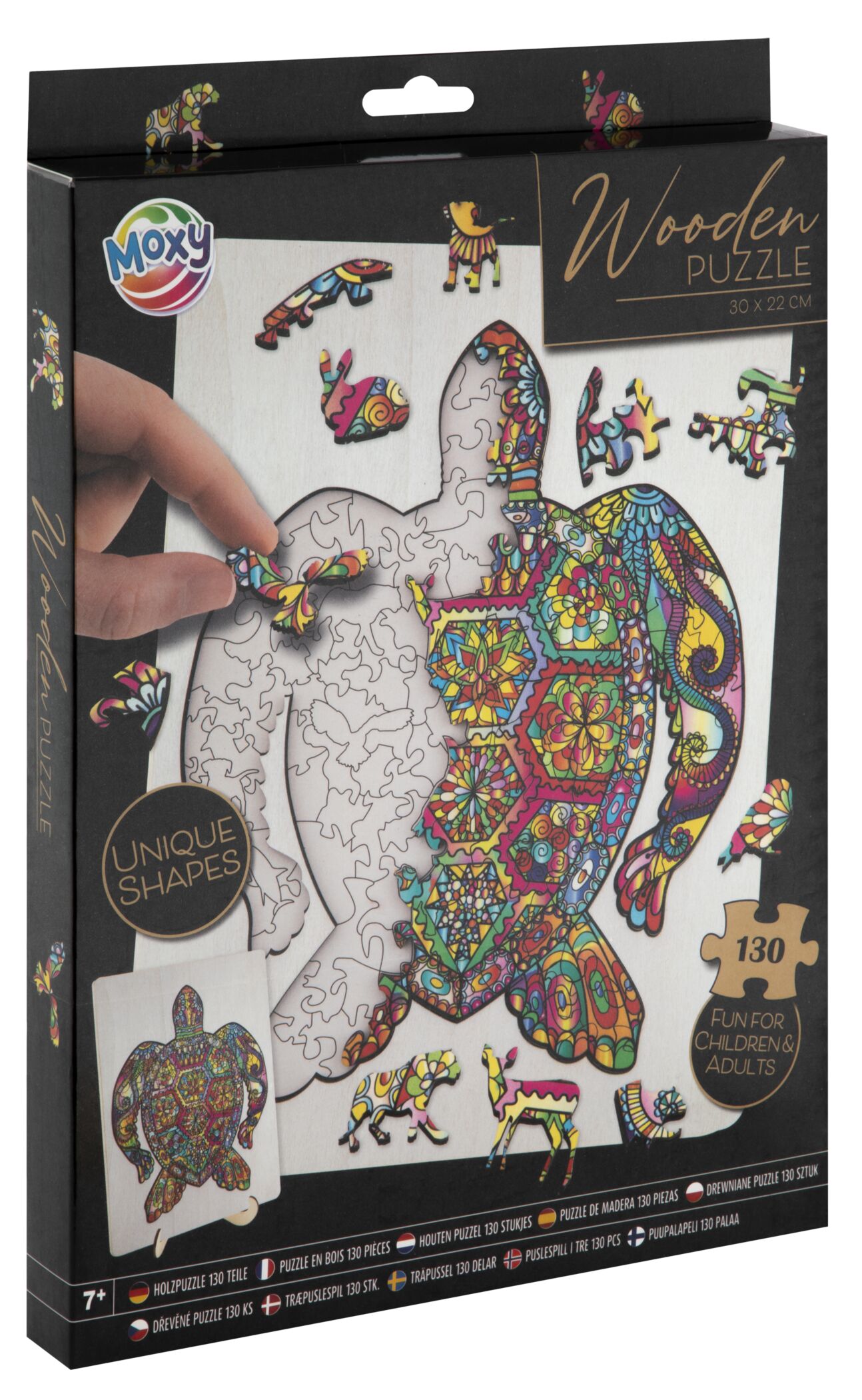 Dřevěné puzzle 133 dílků - Želva