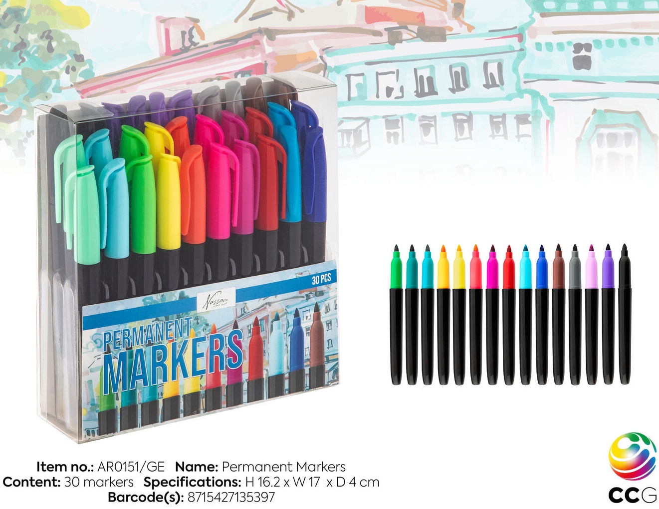 Permanentní fixy 30ks