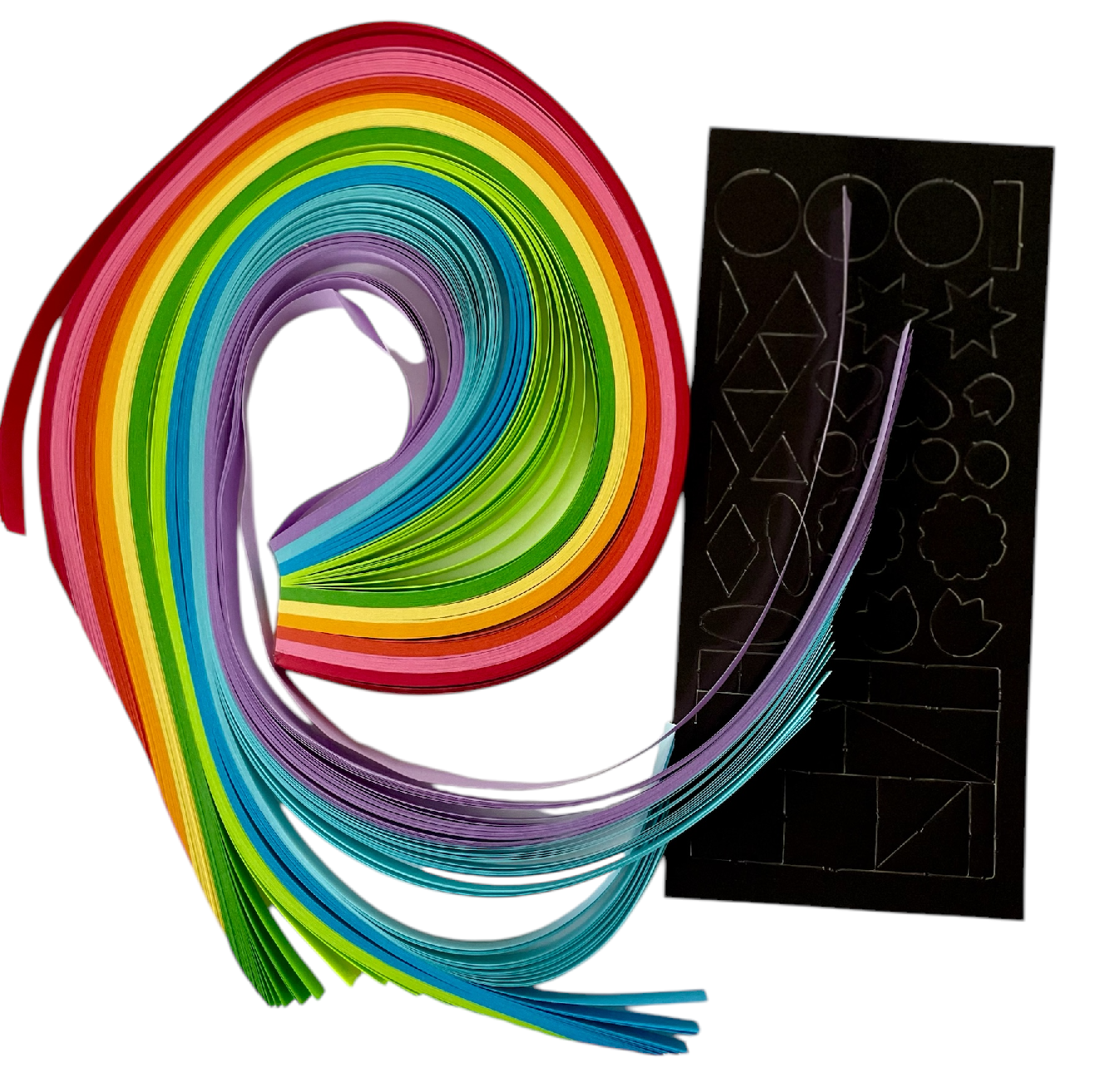 300 barevných papírových proužků QUILLING