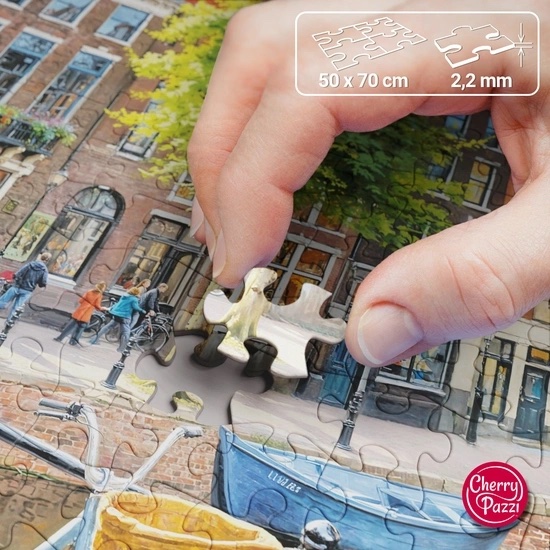 Puzzle 1000 dílků, Cherry Pazzi, Amsterdam a tulipány