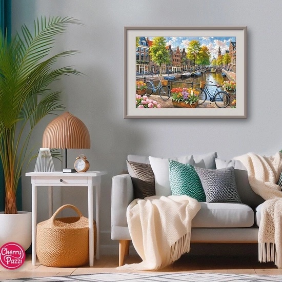 Puzzle 1000 dílků, Cherry Pazzi, Amsterdam a tulipány