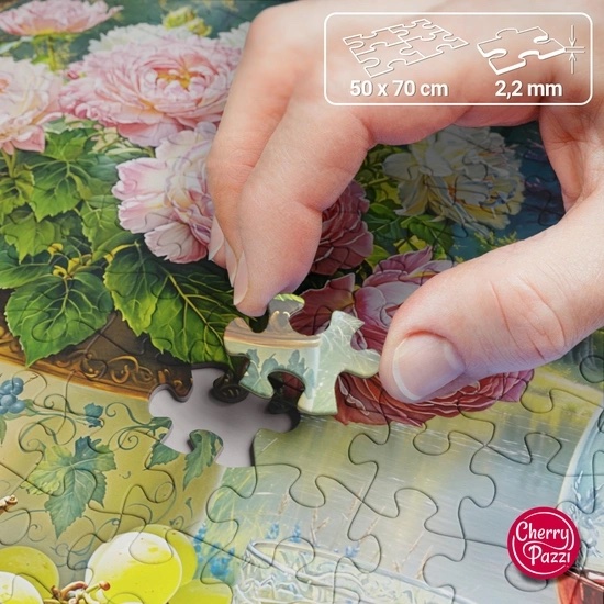 Puzzle 1000 dílků, Cherry Pazzi, Vinné zátiší s hrozny