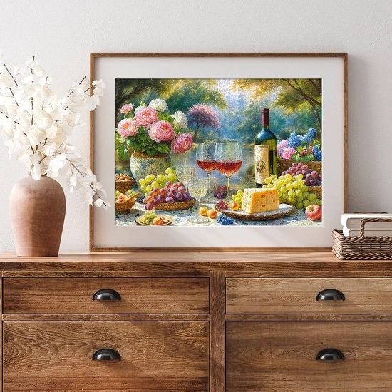 Puzzle 1000 dílků, Cherry Pazzi, Vinné zátiší s hrozny