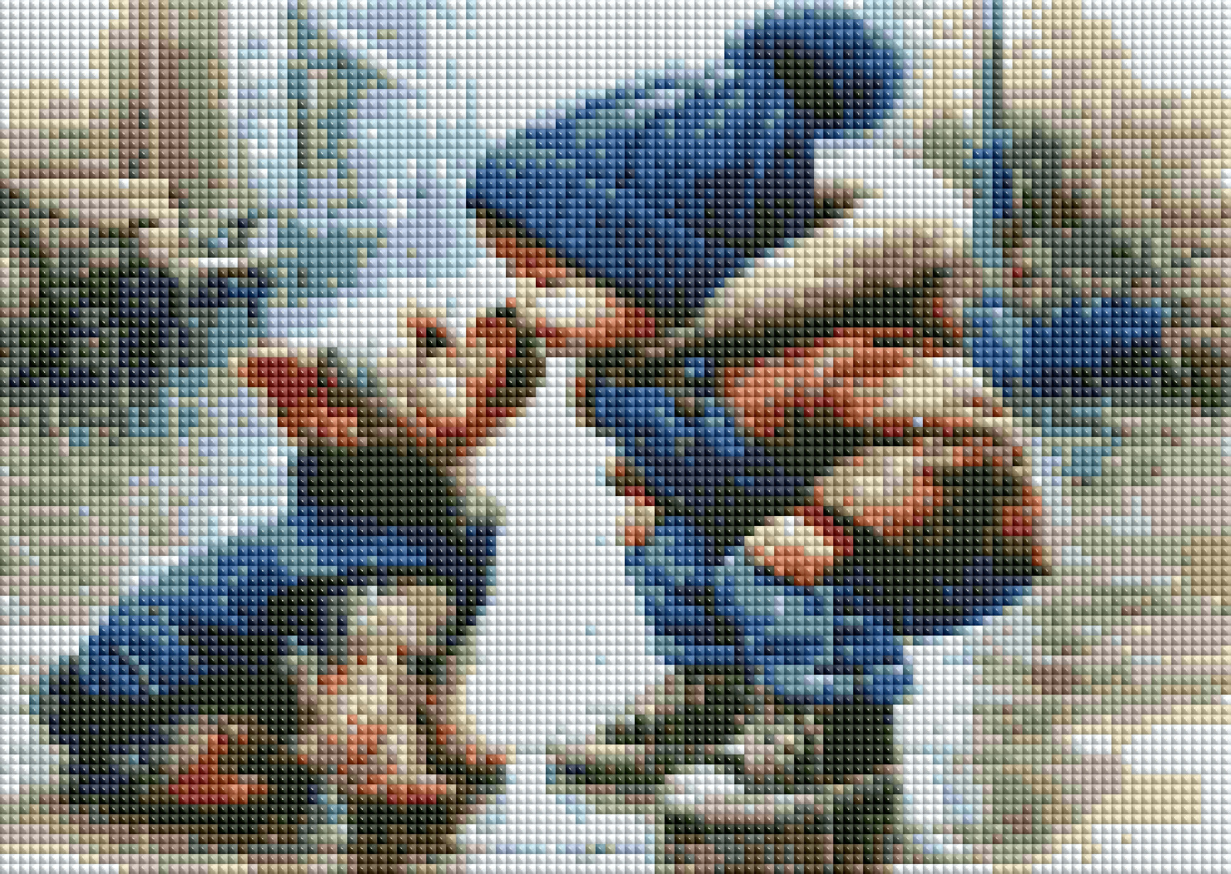 Diamantový obrázek - Batole a pes 30 x 40 cm