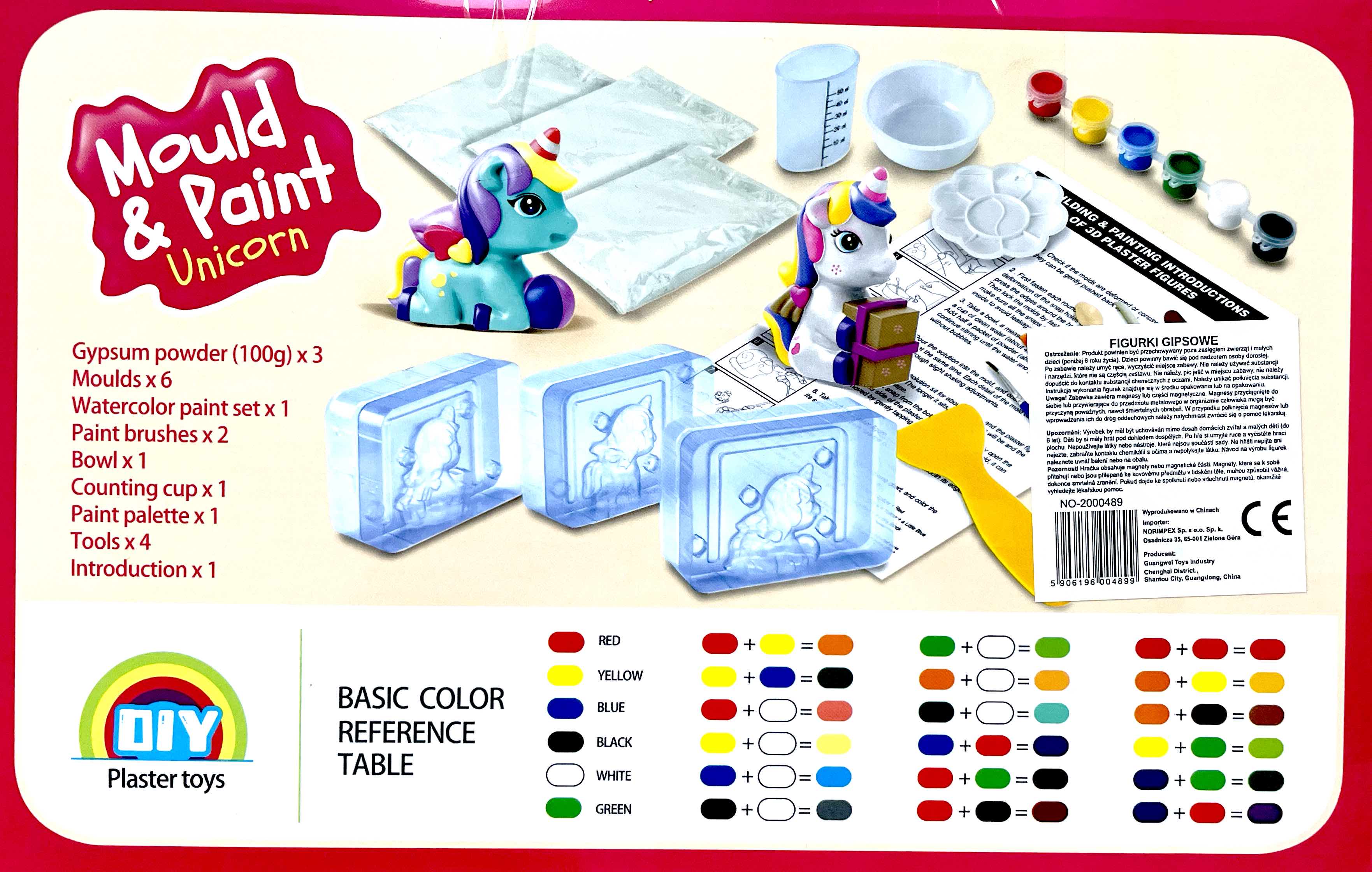 Odlévání figurek jednorožců ze sádry - unicorn, větší sada