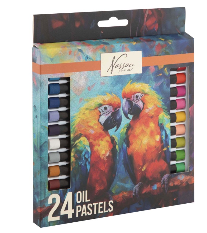Olejové pastely, 24 barev