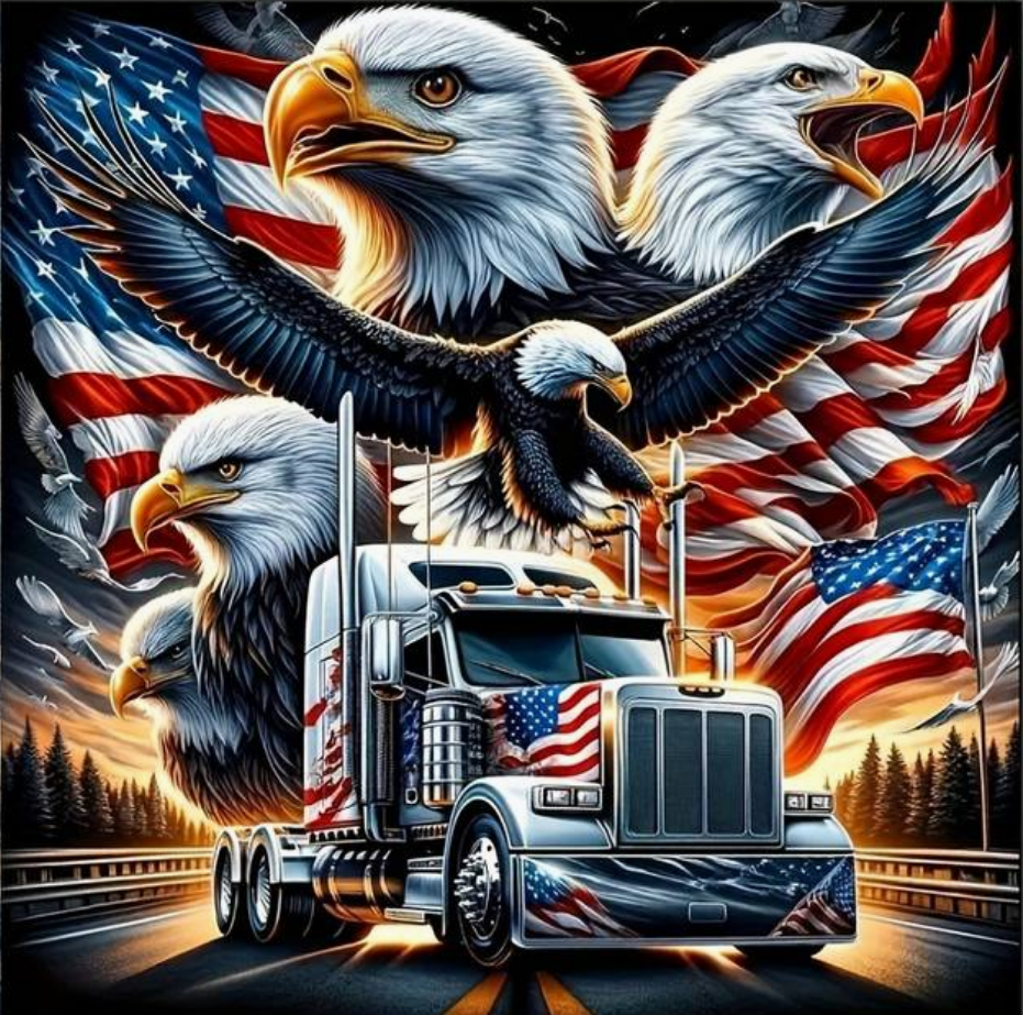 Diamantové malování - Amerika 30 x 40 cm