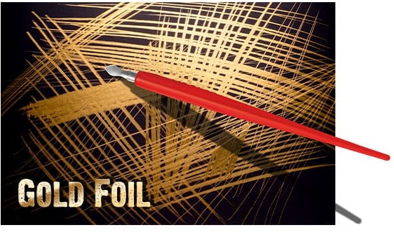 Škrabací folie zlatá 229 x 152 mm 10 ks