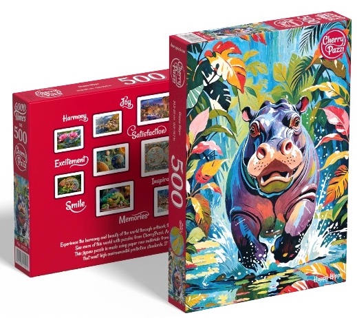 Puzzle 500d. Cherry Pazzi Šťastný hroch