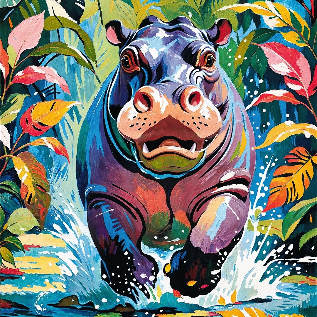 Puzzle 500d. Cherry Pazzi Šťastný hroch