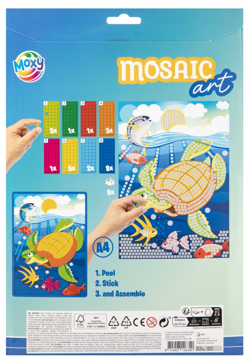 Mozaikový obrázek A4 - želva