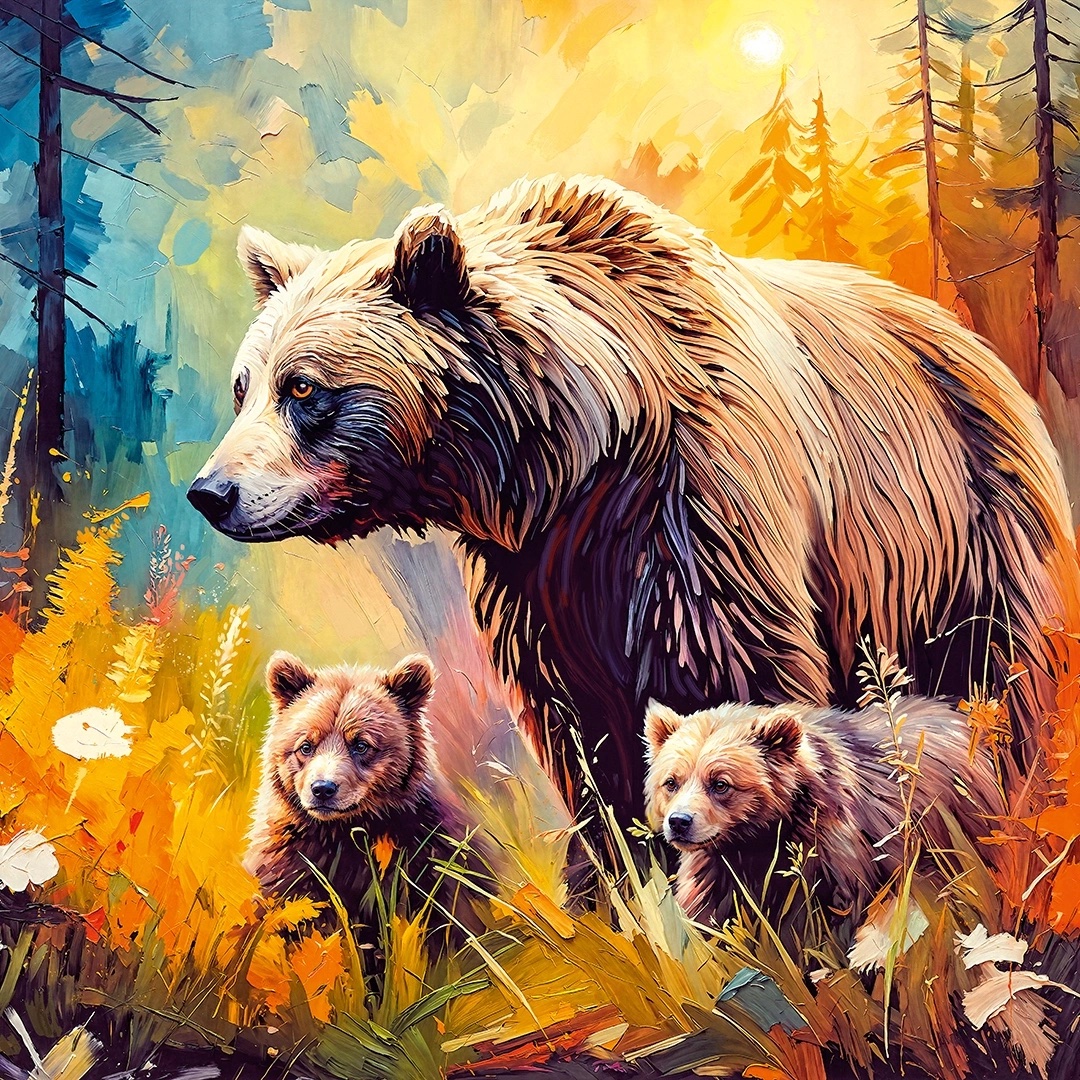 Puzzle Cherry Pazzi 1000d. Together in the Wild (Medvědi v divočině)