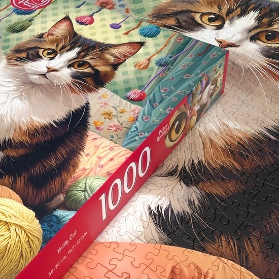 Puzzle Cherry Pazzi 1000d. Knitty Cat (Kočka v přízi)
