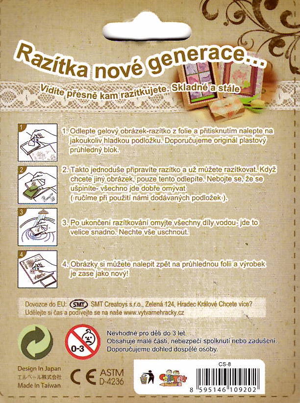 Gelová razítka - jarní motivy, motýlek, zajíček, dárek