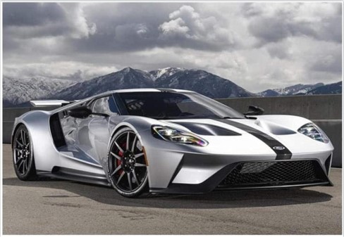 Diamantový obrázek - stříbrné sportovní auto 30 x 40 cm