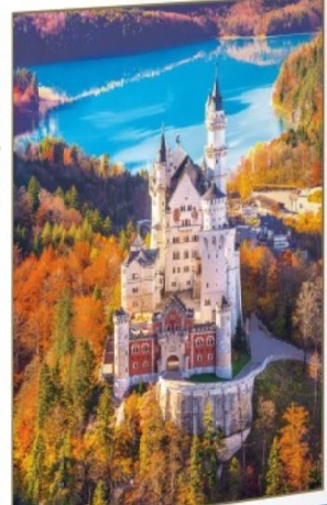 Diamantový obrázek Hrad v Alpách 30x40cm