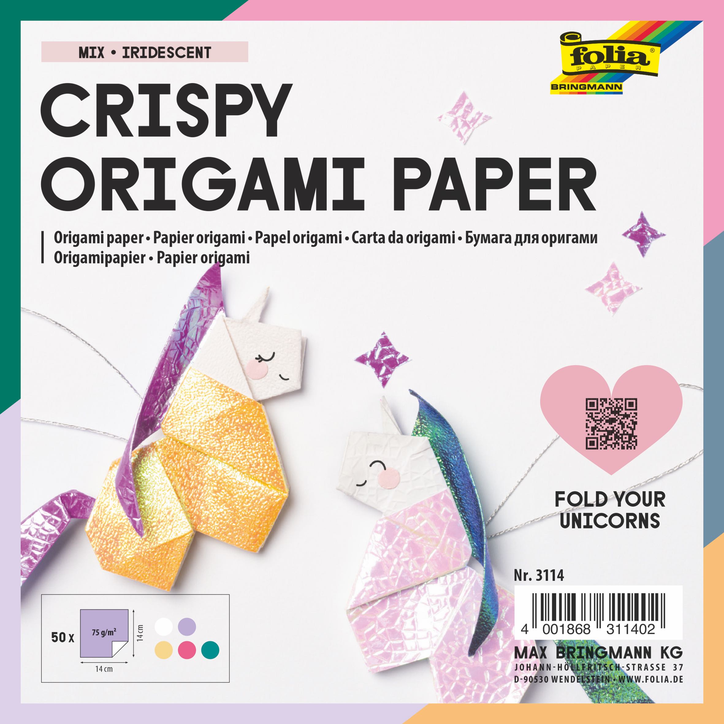 Papíry na origami 14x14 cm, 50 listů, 75 g/m² TEXTURA MIX