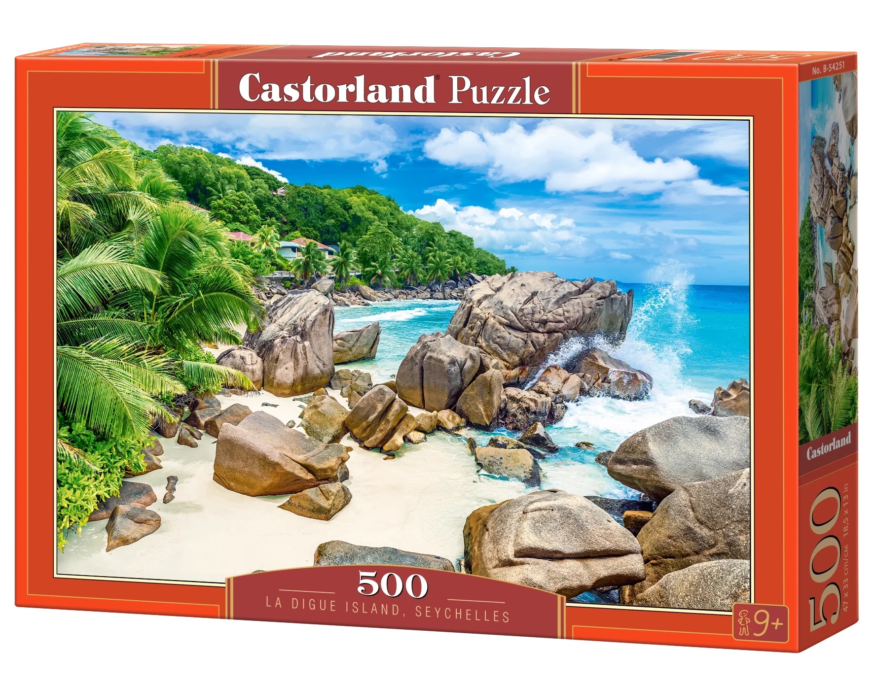 Puzzle Castorland 500 dílků - La Digue Island, Seychelles