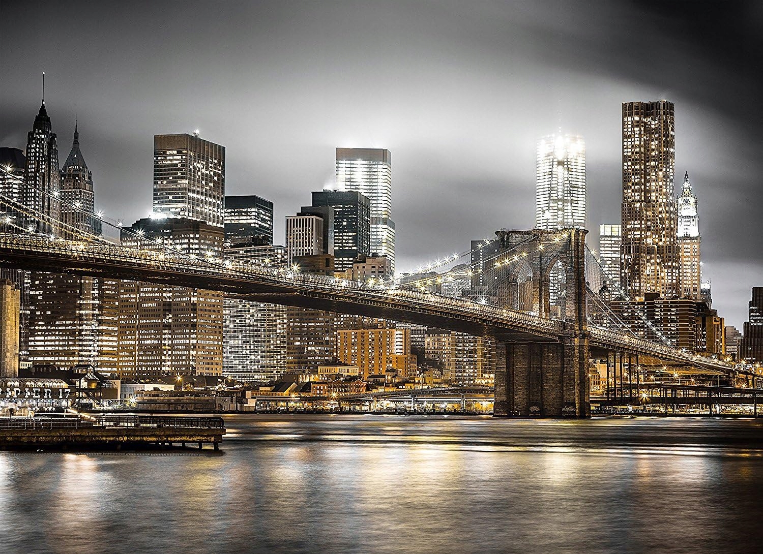 Diamantové malování New York, Brooklynský most, 30 × 40 cm