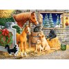 Puzzle Castorland 120 dílků - Setkání přátel ve stáji