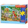 Puzzle Castorland 60 dílků - Červená Karkulka s vlkem