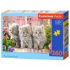 Puzzle Castorland 260 dílků - Tři šedivá koťata