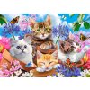 Puzzle Castorland 500 dílků - Kočky mezi kvítí