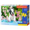 Puzzle Castorland 70 dílků premium - Štěně francouzského buldočka