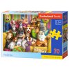 Puzzle Castorland 70 dílků premium - Hraví mazlíčci