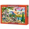 Puzzle Castorland 1000 dílků - Vlčí rodinka a orel