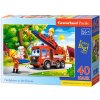 Puzzle Castorland MAXI 40 dílků - Hasiči při záchraně kočky