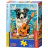 Puzzle Castorland 100 dílků premium - Kolie, kytara a moře